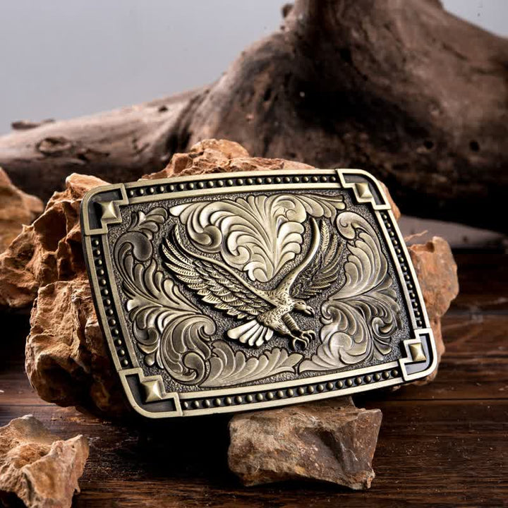 Herren DIY Soaring Eagle In Dreamy Sky Schnallen-Ledergürtel