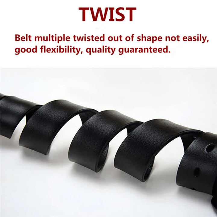 Ausgefallener Punk-Ledergürtel für Herren mit Totenkopf-Motiv