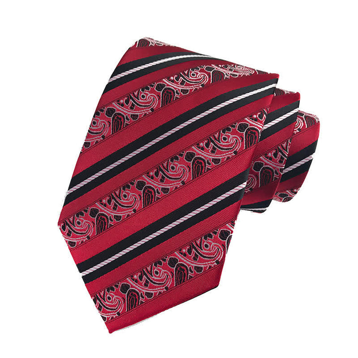 Herrenkrawatte mit Mix Paisley Streifen