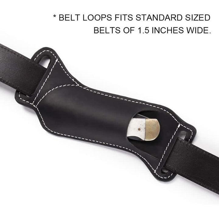 Bogentaschenmesser-Träger Lederscheide Gürteltasche