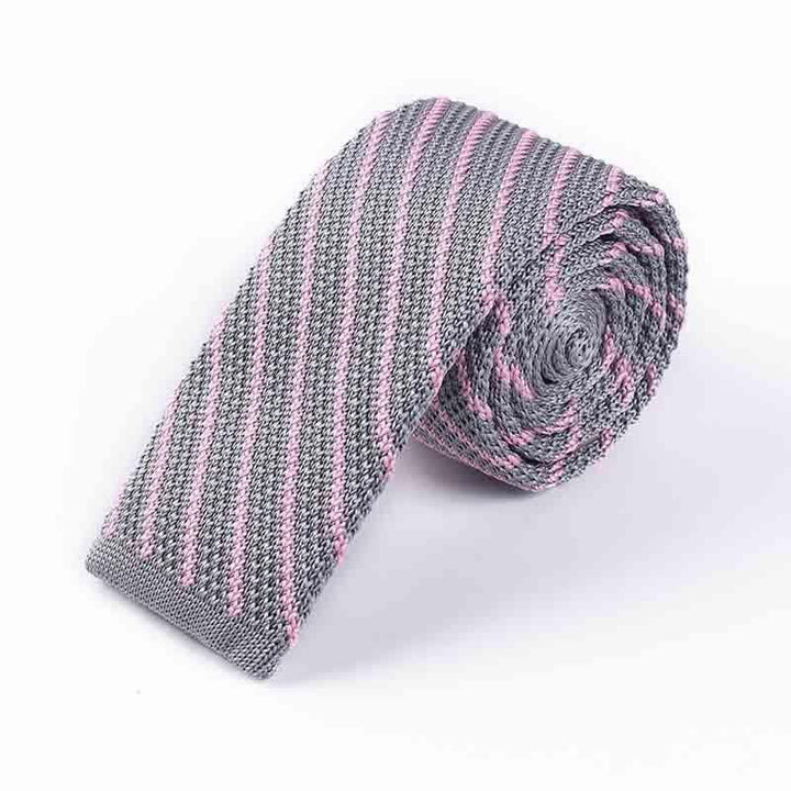 Herren diagonal gestreifte gestrickte Krawatte