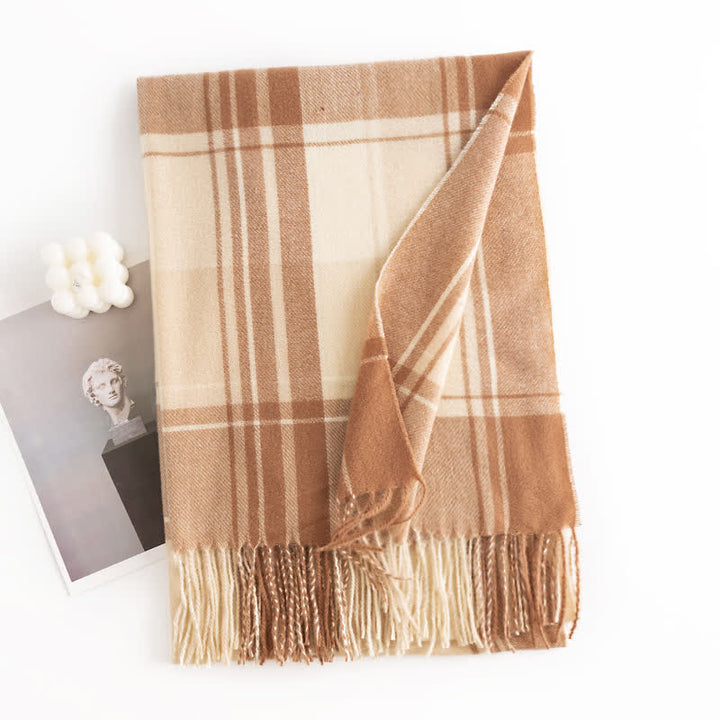 Klassischer warmer Winter-Karrierter Schal für Frauen