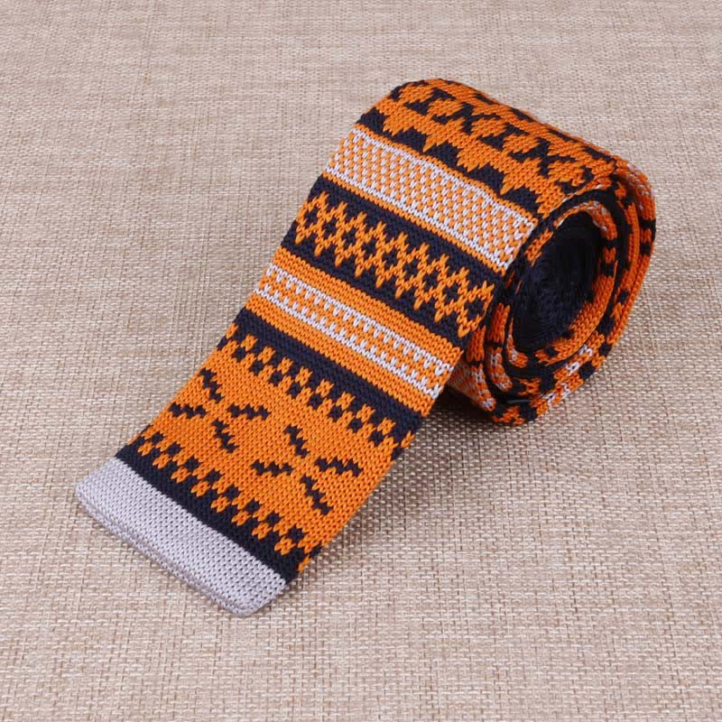 Exotische schlanke gestrickte Krawatte für Herren