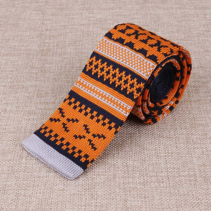 Exotische schlanke gestrickte Krawatte für Herren