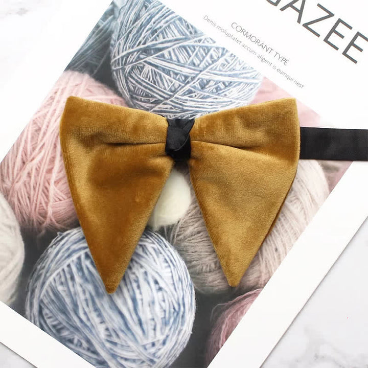 Oversized Fliege Herren aus Samt in Einfarbig