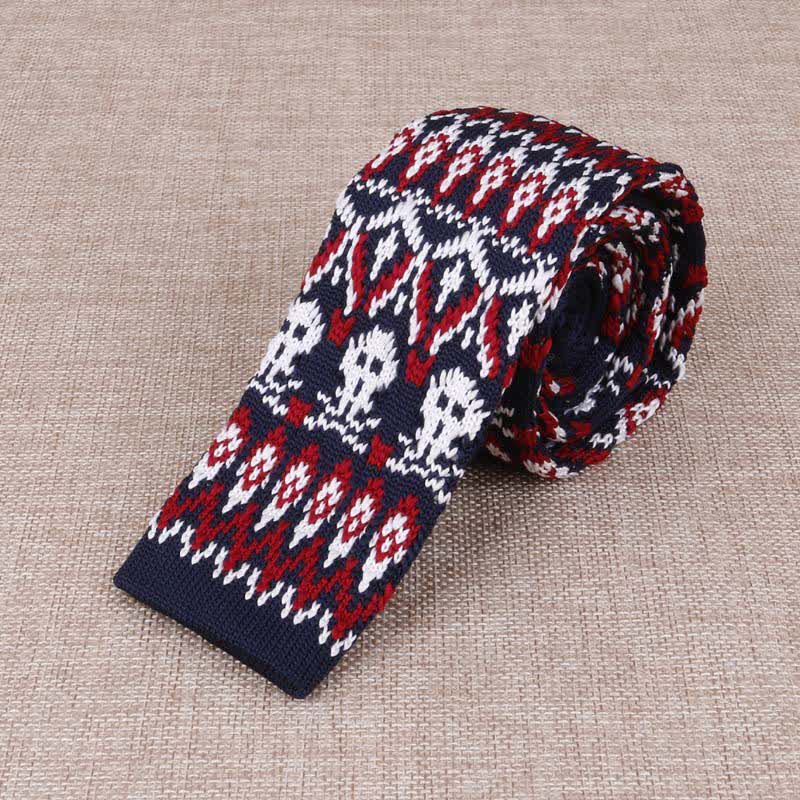 Exotische schlanke gestrickte Krawatte für Herren