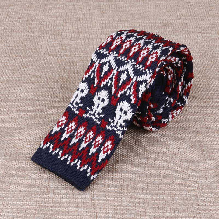 Exotische schlanke gestrickte Krawatte für Herren