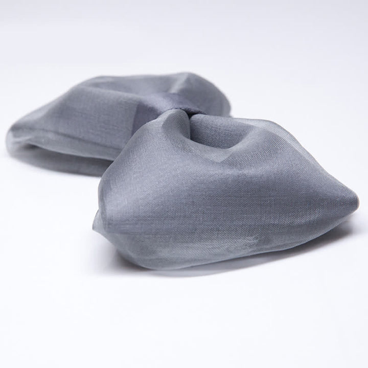Einfacher eleganter grauer Organza-Fliege für Herren
