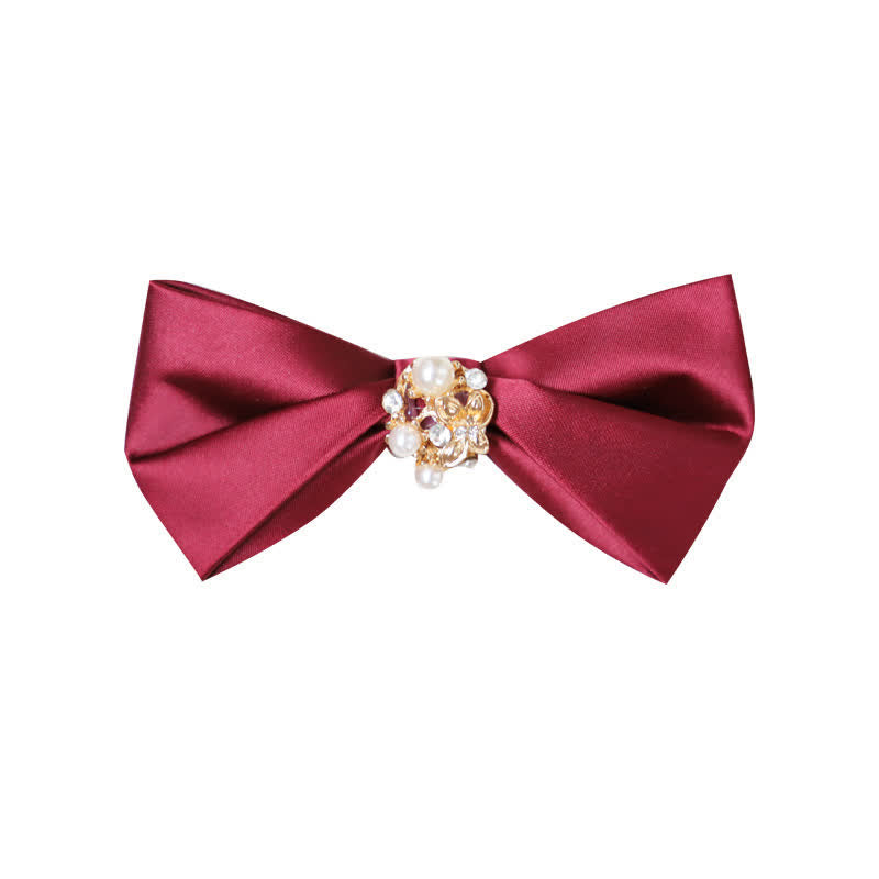 Herren Blumen Perle Satin Fliege