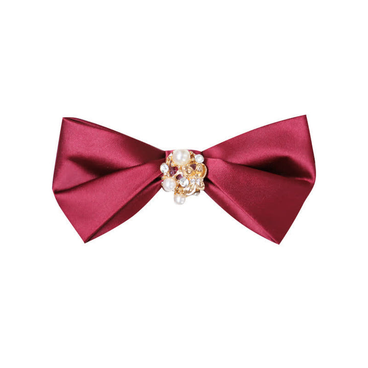Herren Blumen Perle Satin Fliege