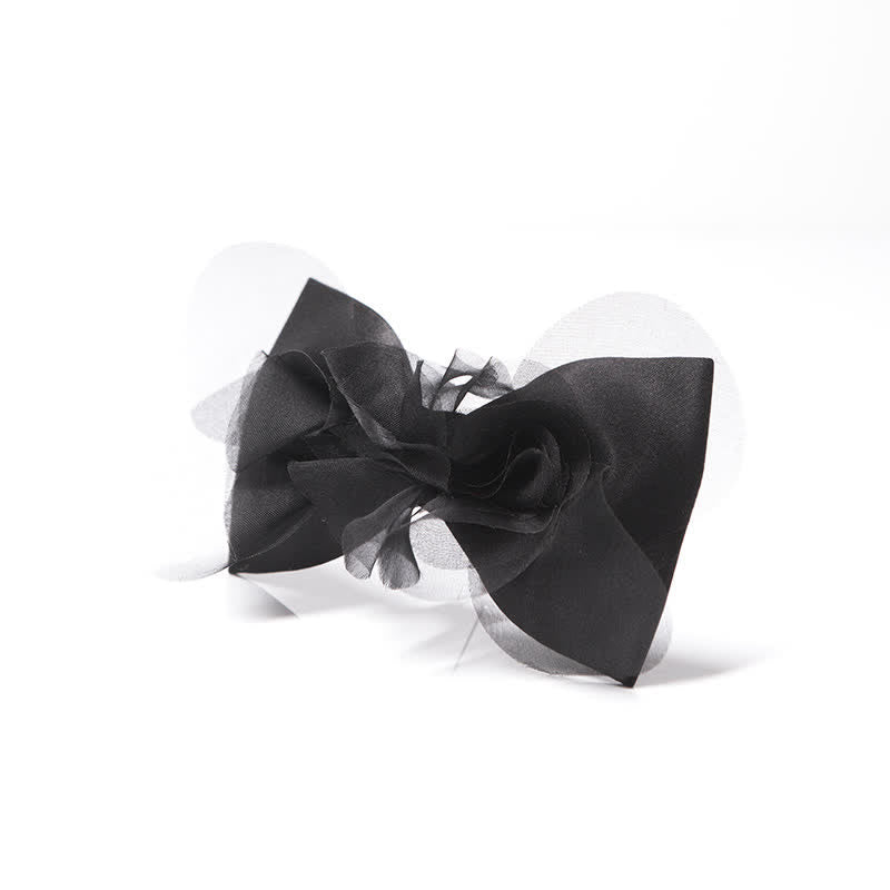 Klassische edle schwarze Organza-Fliege für Herren