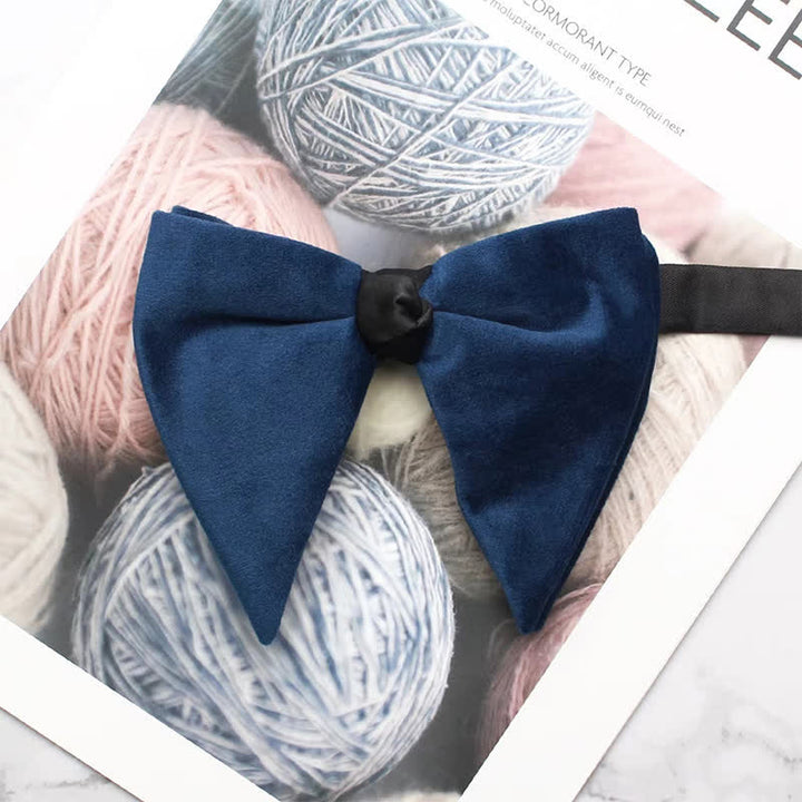 Oversized Fliege Herren aus Samt in Einfarbig