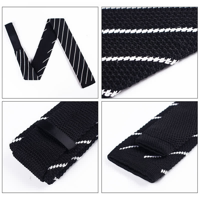 Herren diagonal gestreifte gestrickte Krawatte