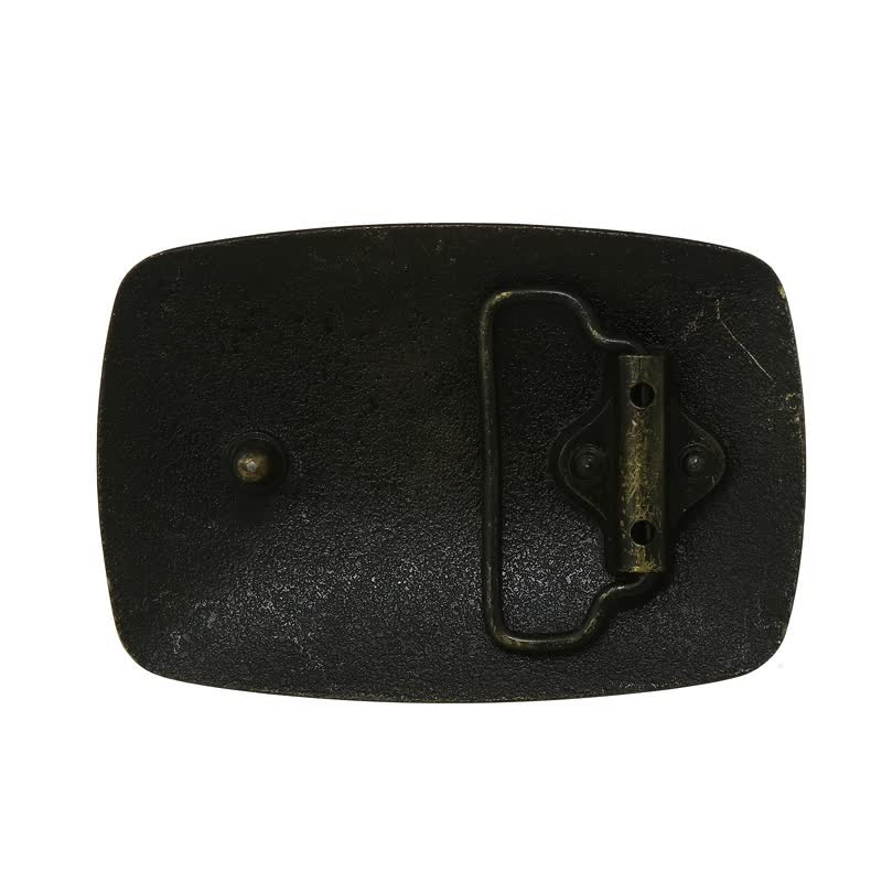 Herren DIY quadratischer türkisfarbener Westschnallen-Ledergürtel