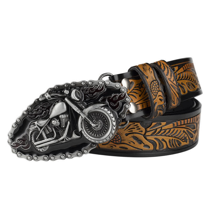 Herren Punk Rock Motorrad Biker Ledergürtel