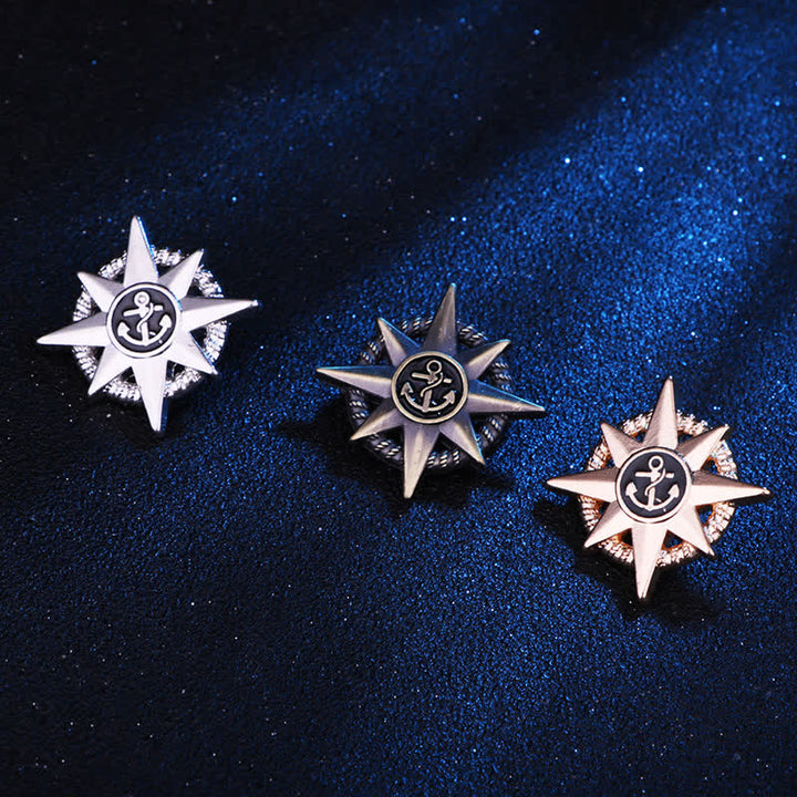 Männer Sternenschiff Ankerbrosche