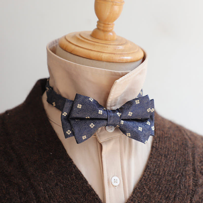Retro Blumenblätter Fliege für Herren