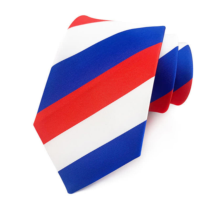 Herren Krawatte mit kontrastierenden Streifen in leuchtenden Farben