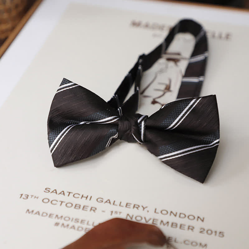 Herren Zarte Vintage Einfarbige Fliege