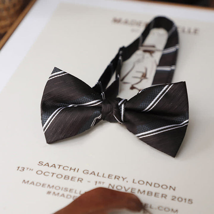 Herren Zarte Vintage Einfarbige Fliege