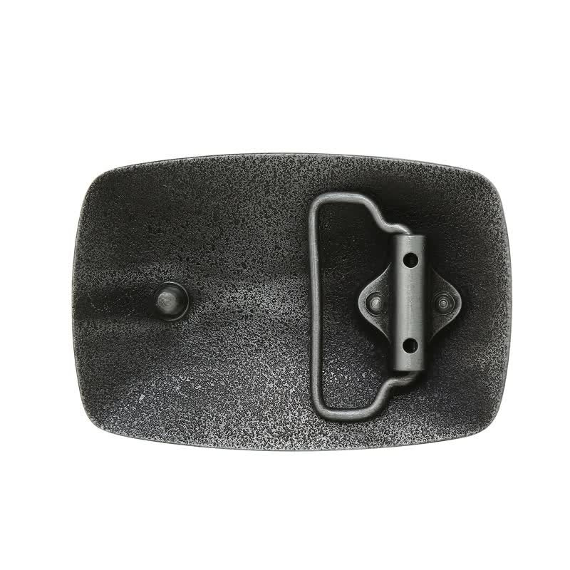 Herren DIY quadratischer türkisfarbener Westschnallen-Ledergürtel