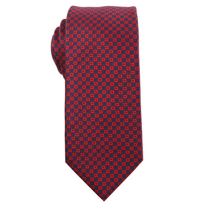 Herrenkrawatte Energetic Red Black Series Gestreift