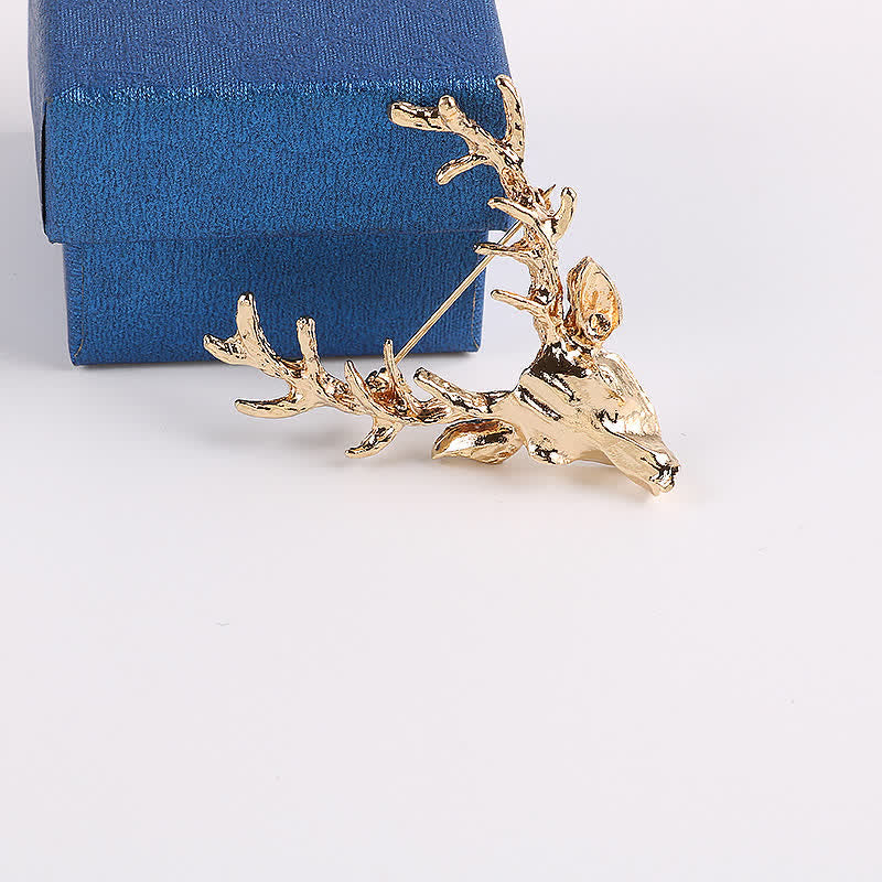Männer Rehbock-Geweih-Brosche