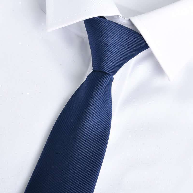 Herren Einfarbige Reißverschlusskrawatte Verstellbare Krawatte