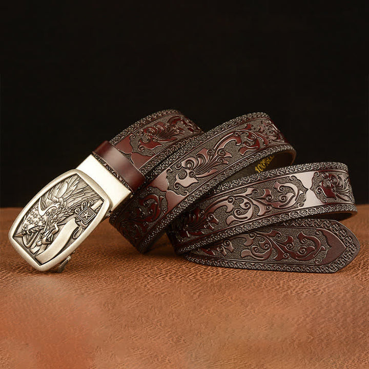 Amerikanische Flagge Adler Leder Gürtel für Männer