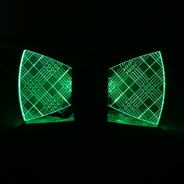 7 Farben kariert Gentleman Leuchtend Acryl Fliege