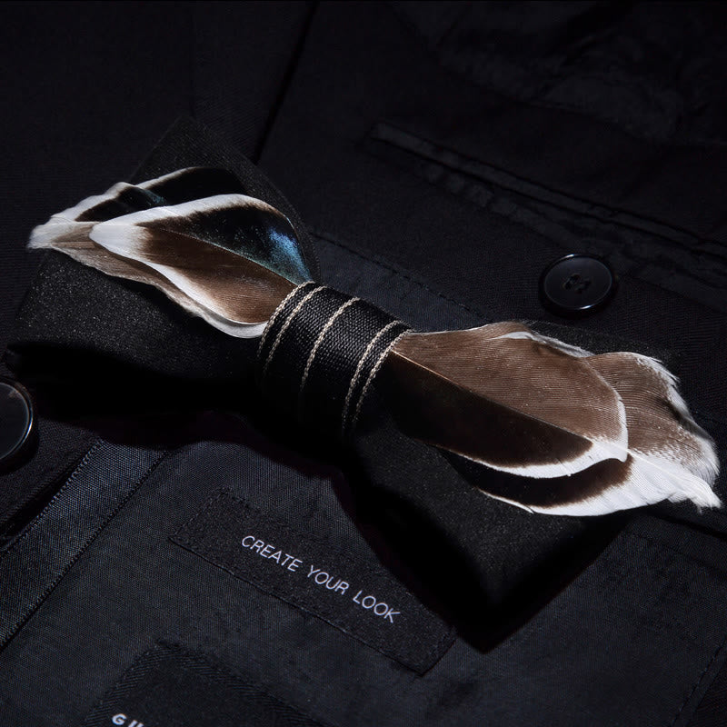 Schwarze Stockente Feder Fliege mit Reversnadel