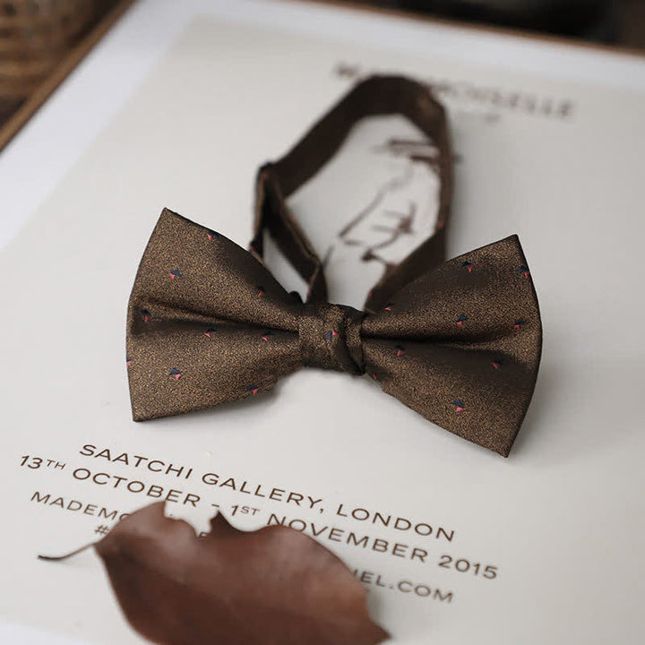 Herren Zarte Vintage Einfarbige Fliege