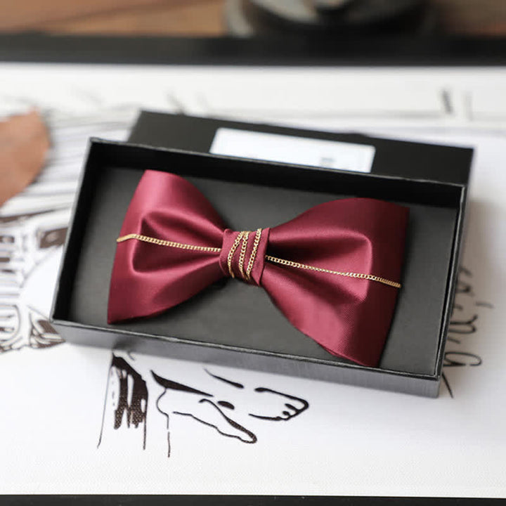 Herren Fliege mit Bling Kette