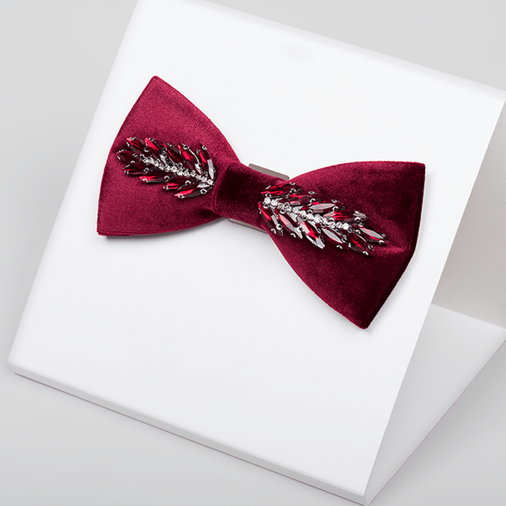 Herren Witty Crystal Samt Fliege