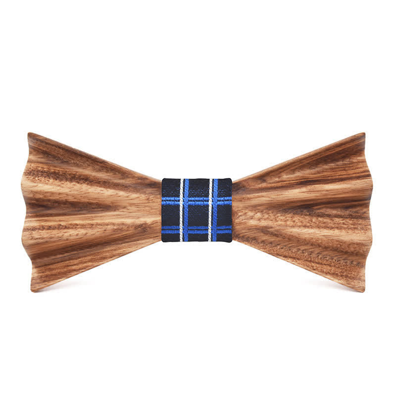 Herren Braun Stereo 3D Gefaltete Holzfliege
