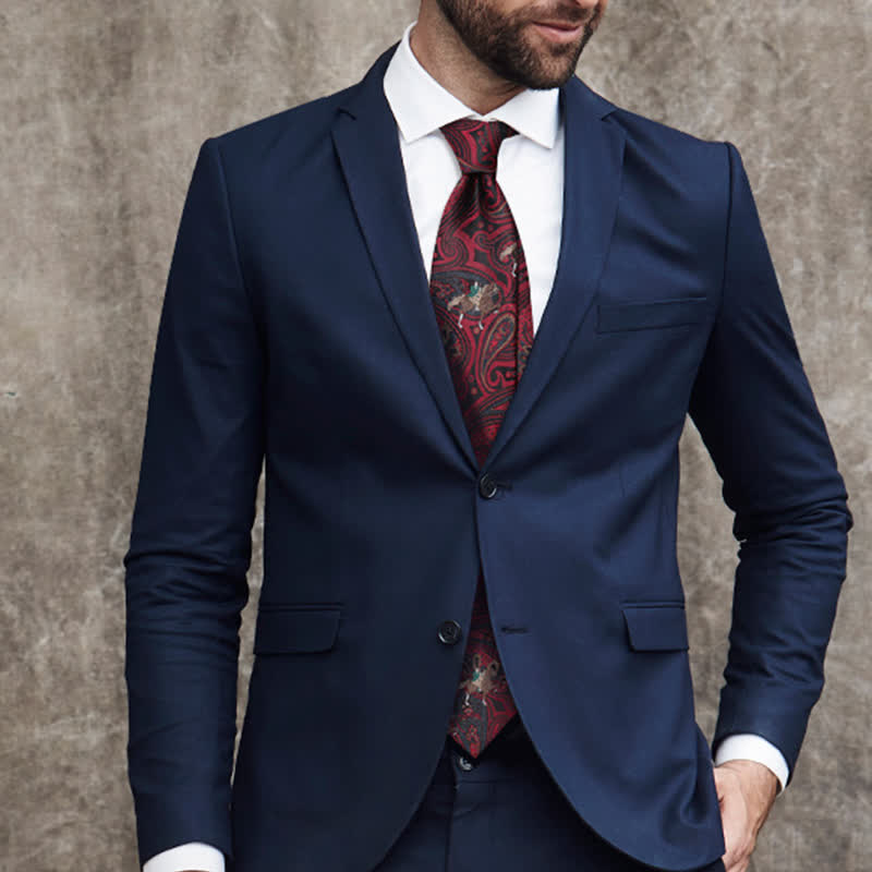 Herren Paisley Krawatte für Pferdereiten in Burgunderrot