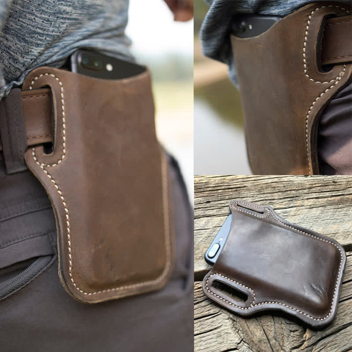 Handyholster Leder-Schlaufentasche Gürteltasche