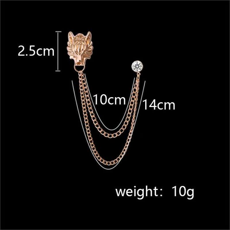 Herren König des Waldes Wolfskette Brosche