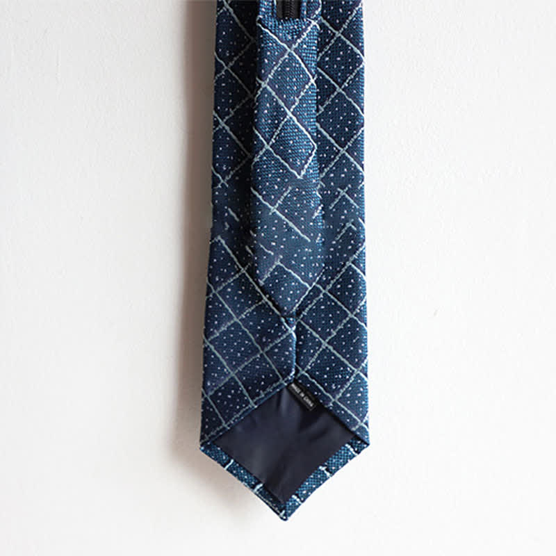 Elegante Herren-Reißverschlusskrawatte mit Paisley- und Streifenmuster