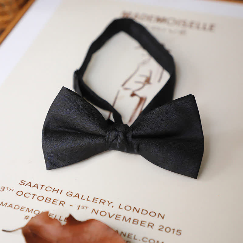 Herren Zarte Vintage Einfarbige Fliege