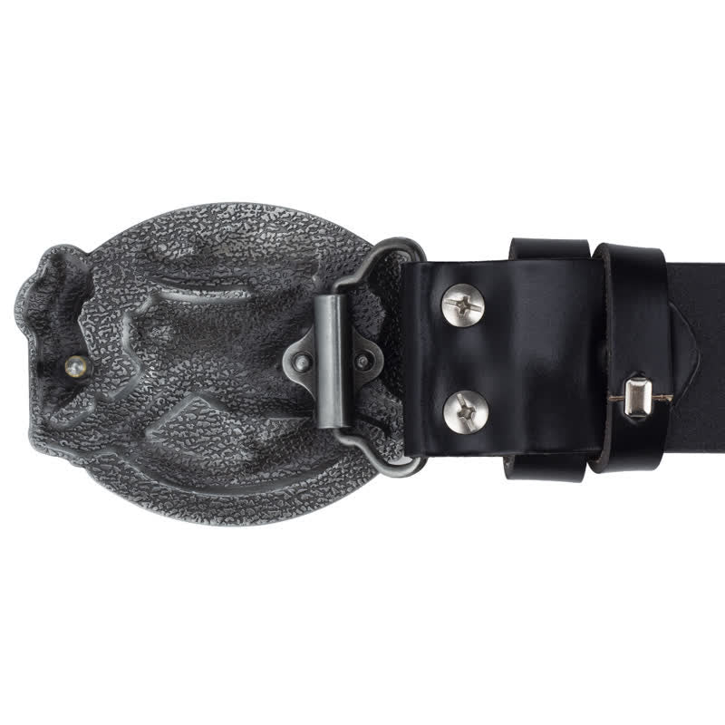 Herren Ledergürtel mit fliegendem Adler und amerikanischer Flagge