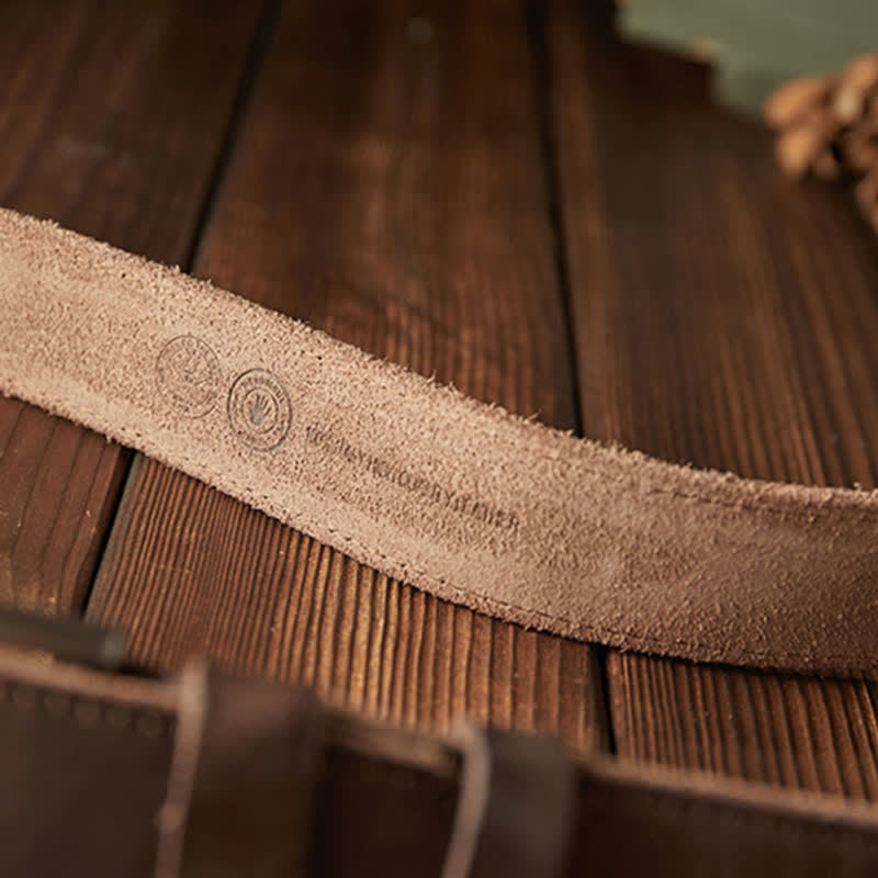 Klassischer strukturierter Cowboy-Ledergürtel für Herren