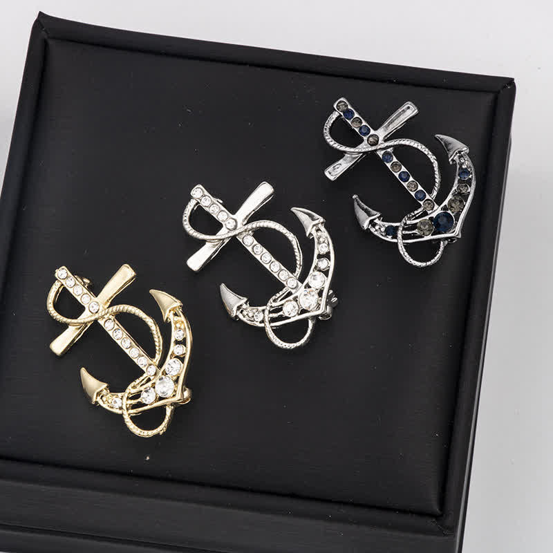 Maritime Anker-Brosche für Männer