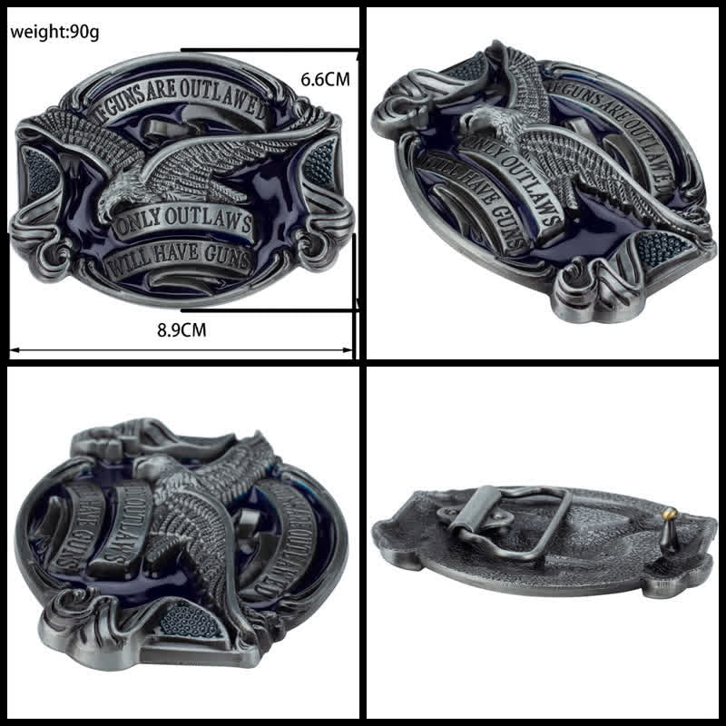 Herren Ledergürtel mit fliegendem Adler und amerikanischer Flagge