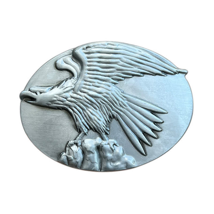 Herren DIY Eagle auf Stone Schnalle Ledergürtel