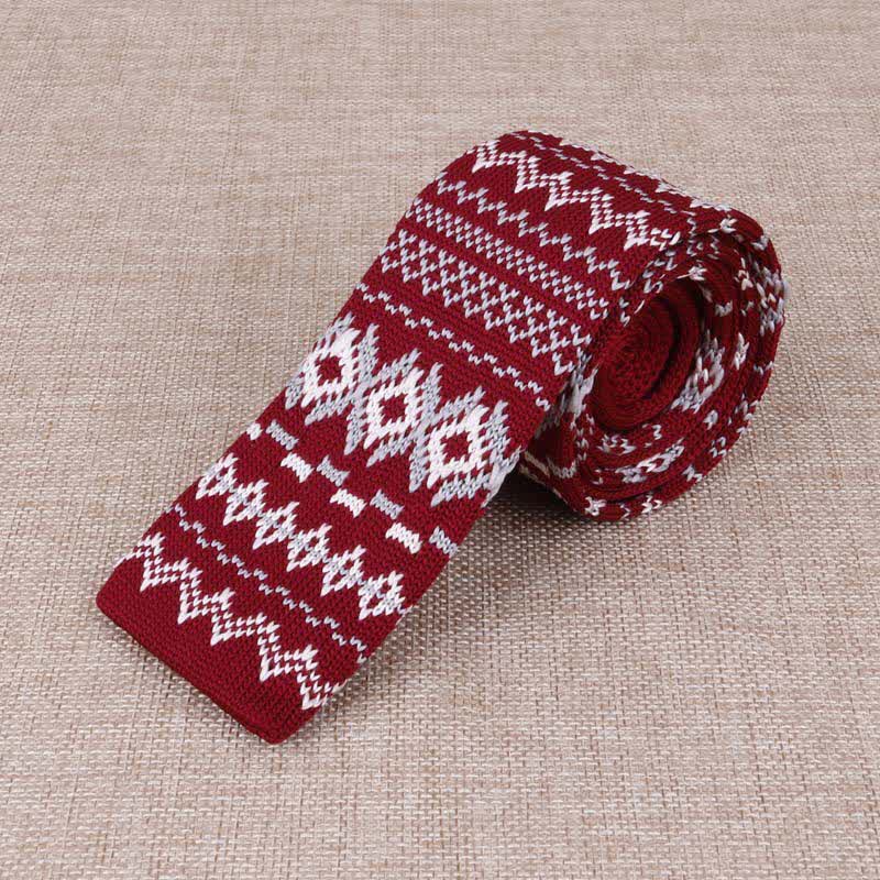 Exotische schlanke gestrickte Krawatte für Herren