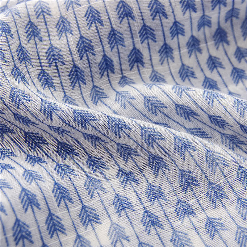 Frauen's Feder Muster Perlen Quasten Schal