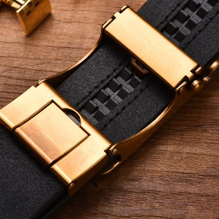 Herrendominierender Krokodil-Automatikhüftautomatlederschnalle