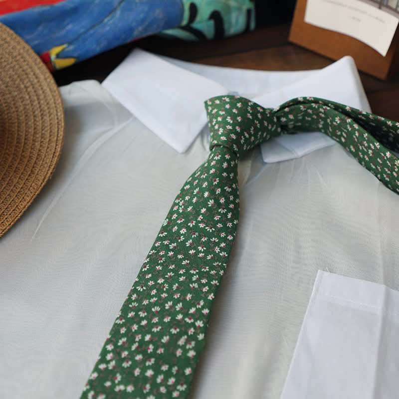 Romantische Blumen Slim Krawatte für Herren