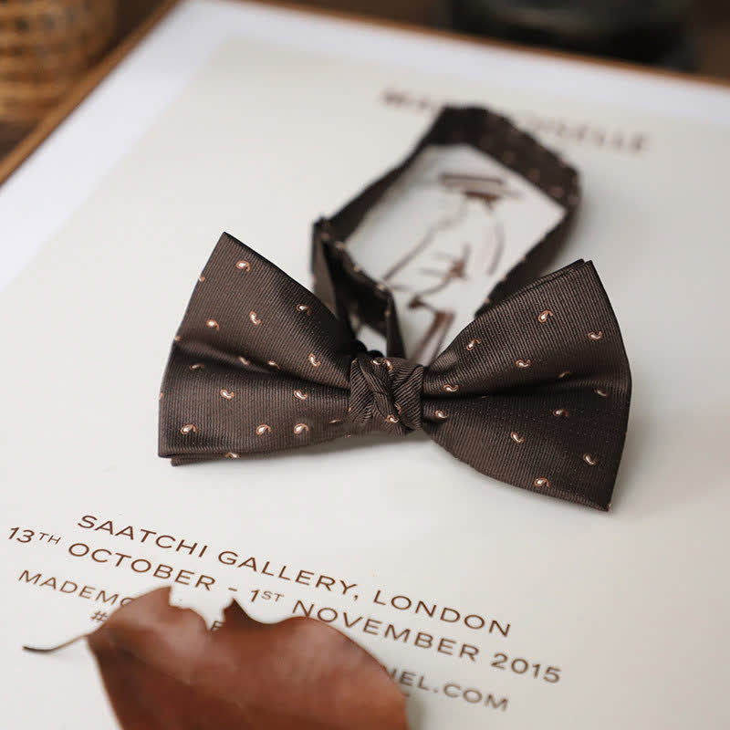 Herren Zarte Vintage Einfarbige Fliege